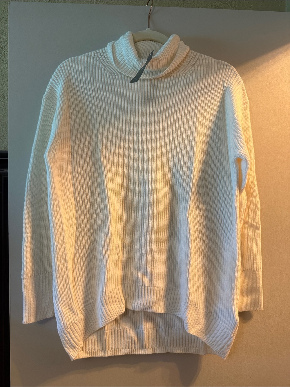 J. Crew Classic Cream Ribbed Turtleneck Sweater - Women Size XXS